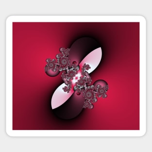 pink and red fractal Sticker